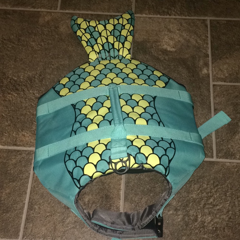 Dog mermaid fish life jacket